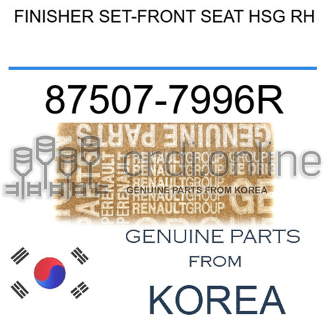 FINISHER SET-FRONT SEAT HSG RH [ORIGINAL] 87507-7996R 875077996R 87507 7996R