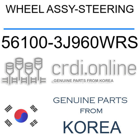 WHEEL ASSY-STEERING [ORIGINAL] 56100-3J960WRS 561003J960WRS 56100 3J960WRS