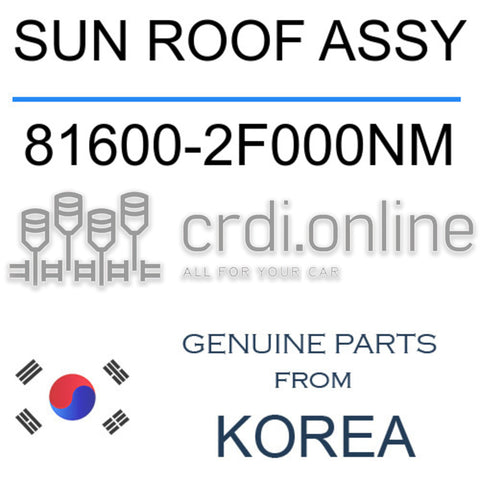 SUN ROOF ASSY 81600-2F000NM 816002F000NM 81600 2F000NM