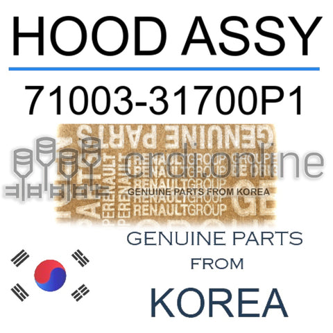 HOOD ASSY [ORIGINAL] 71003-31700P1 7100331700P1 71003 31700P1