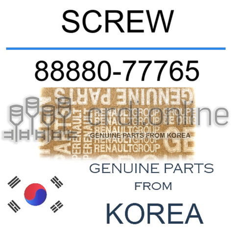 SCREW [ORIGINAL] 88880-77765 8888077765 88880 77765
