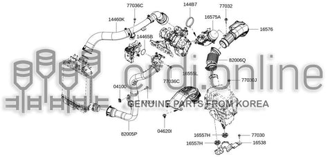 DUCT ASSY-AIRC/S 16576-6PB0B 165766PB0B 16576 6PB0B