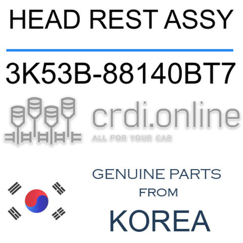 HEAD REST ASSY [ORIGINAL] 3K53B-88140BT7 3K53B88140BT7 3K53B 88140BT7