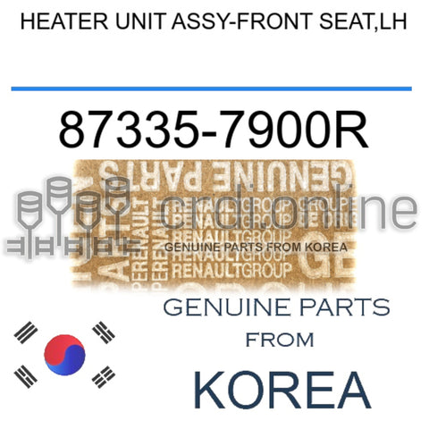 HEATER UNIT ASSY-FRONT SEAT,LH [ORIGINAL] 87335-7900R 873357900R 87335 7900R