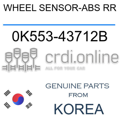 WHEEL SENSOR-ABS RR 0K553-43712B 0K55343712B 0K553 43712B