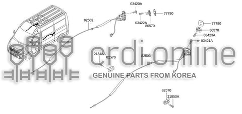 LOCK-RR RH DOOR 82502-0011R 825020011R 82502 0011R