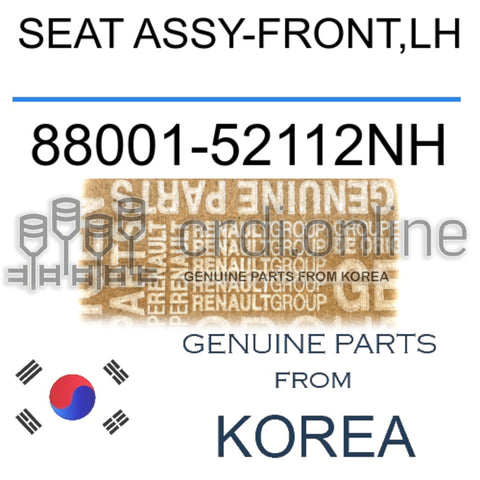 SEAT ASSY-FRONT,LH [ORIGINAL] 88001-52112NH 8800152112NH 88001 52112NH