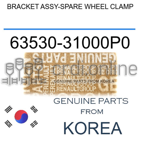 BRACKET ASSY-SPARE WHEEL CLAMP [ORIGINAL] 63530-31000P0 6353031000P0 63530 31000P0