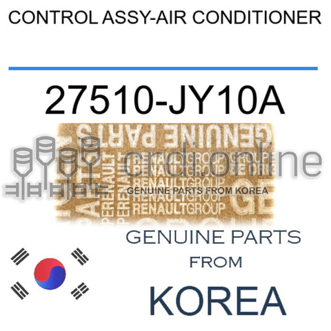 CONTROL ASSY-AIR CONDITIONER [ORIGINAL] 27510-JY10A 27510JY10A 27510 JY10A