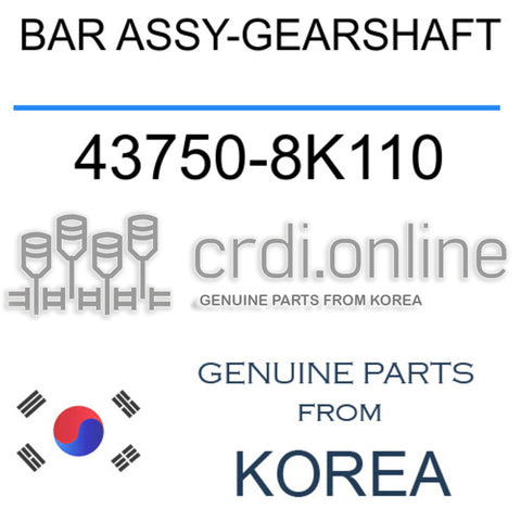 BAR ASSY-GEARSHAFT [ORIGINAL] 43750-8K110 437508K110 43750 8K110
