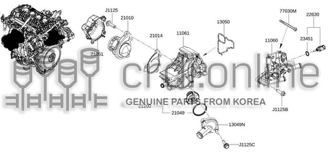 GASKET-WATER PUMP 21014-5RB0A 210145RB0A 21014 5RB0A