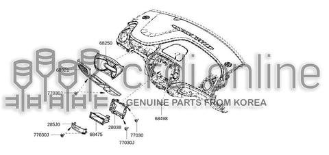 COVER-INSTRUMENT PANEL SIDELH 68921-1174R 689211174R 68921 1174R