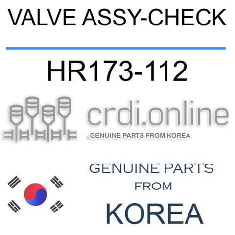 VALVE ASSY-CHECK [ORIGINAL] HR173-112 HR173112 HR173 112