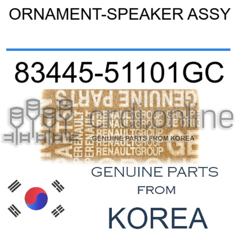 ORNAMENT-SPEAKER ASSY [ORIGINAL] 83445-51101GC 8344551101GC 83445 51101GC