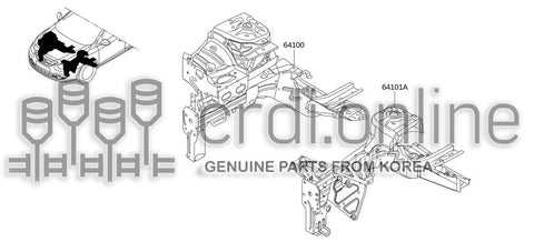 BLOCK ASSY-HALF RH 64100-3323R 641003323R 64100 3323R