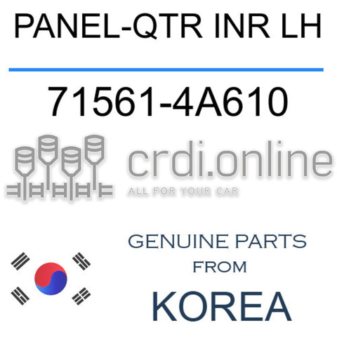 PANEL-QTR INR LH [ORIGINAL] 71561-4A610 715614A610 71561 4A610
