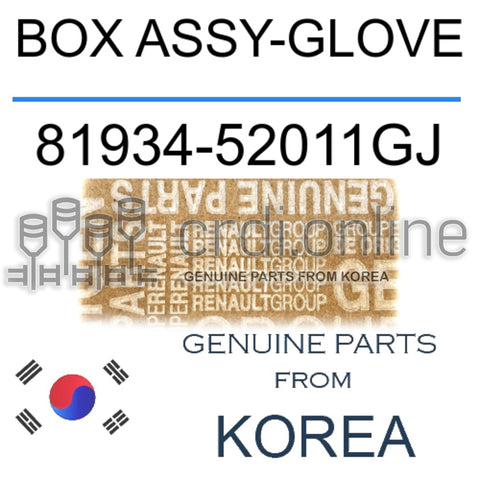 BOX ASSY-GLOVE [ORIGINAL] 81934-52011GJ 8193452011GJ 81934 52011GJ
