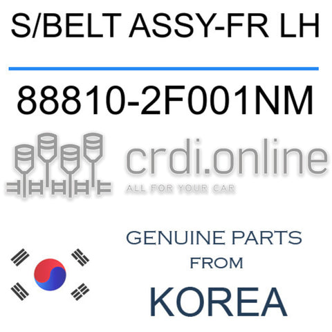 S/BELT ASSY-FR LH [ORIGINAL] 88810-2F001NM 888102F001NM 88810 2F001NM