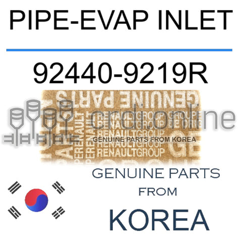 PIPE-EVAP INLET [ORIGINAL] 92440-9219R 924409219R 92440 9219R