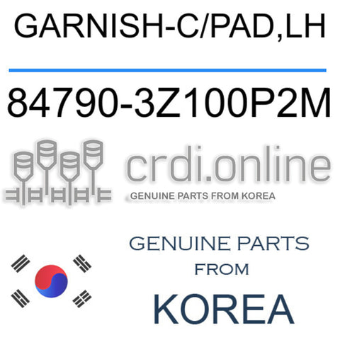 GARNISH-C/PAD,LH [ORIGINAL] 84790-3Z100P2M 847903Z100P2M 84790 3Z100P2M