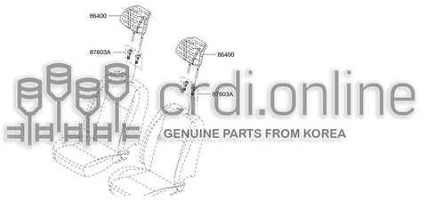 HEADREST ASSY-FRONT SEAT 86450-3266R 864503266R 86450 3266R