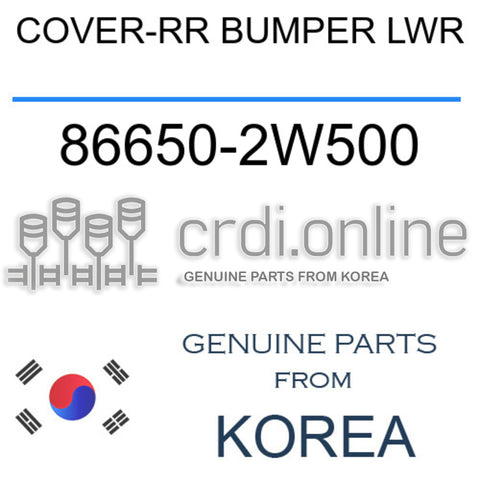 COVER-RR BUMPER LWR [ORIGINAL] 86650-2W500 866502W500 86650 2W500