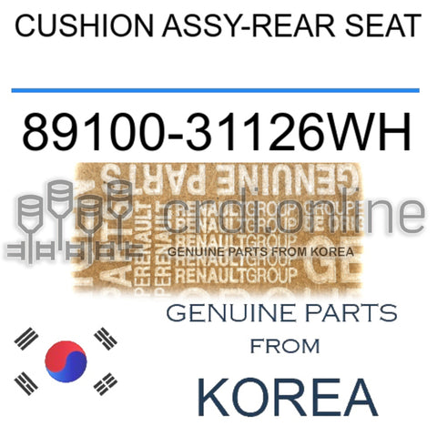 CUSHION ASSY-REAR SEAT [ORIGINAL] 89100-31126WH 8910031126WH 89100 31126WH