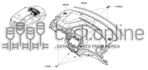 PANEL & PAD ASSY-INSTRUMENT 68100-8208R 681008208R 68100 8208R