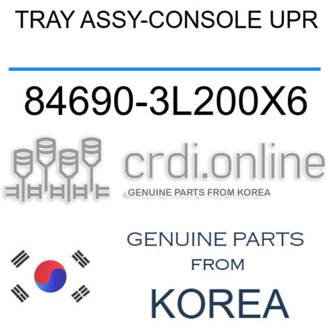 TRAY ASSY-CONSOLE UPR [ORIGINAL] 84690-3L200X6 846903L200X6 84690 3L200X6