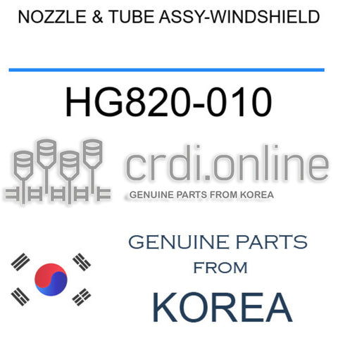 NOZZLE & TUBE ASSY-WINDSHIELD [ORIGINAL] HG820-010 HG820010 HG820 010