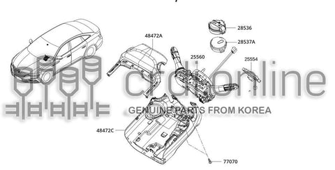 SW-ROTARY CONTSTRG WHEEL [ORIGINAL] 25554-5857R 255545857R 25554 5857R