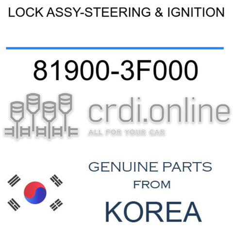 LOCK ASSY-STEERING & IGNITION [ORIGINAL] 81900-3F000 819003F000 81900 3F000