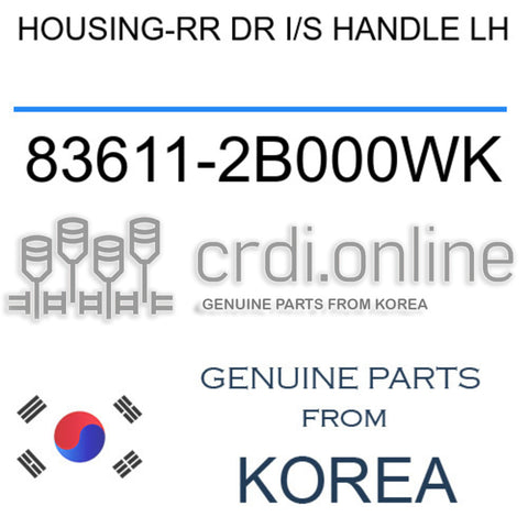 HOUSING-RR DR I/S HANDLE LH [ORIGINAL] 83611-2B000WK 836112B000WK 83611 2B000WK