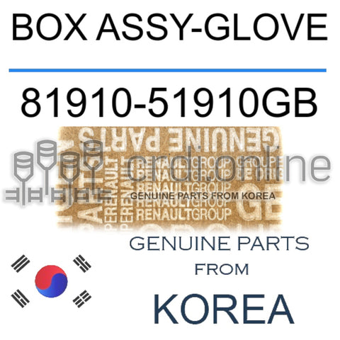 BOX ASSY-GLOVE [ORIGINAL] 81910-51910GB 8191051910GB 81910 51910GB