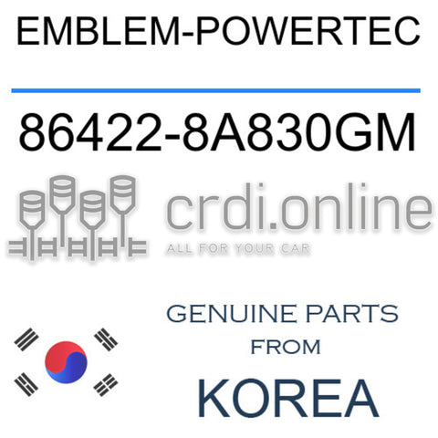 EMBLEM-POWERTEC [ORIGINAL] 86422-8A830GM 864228A830GM 86422 8A830GM
