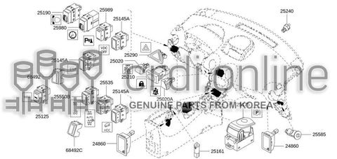 SWITCH-ELECTRIC PARKING BRAKE 25175-8024R 251758024R 25175 8024R
