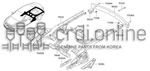 STAY ASSY-REAR BUMPERRH 85210-3785R 852103785R 85210 3785R