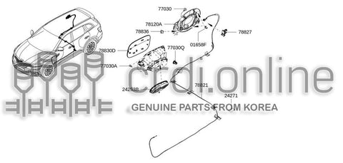 LID-FUEL FLAP 78830-0597R 788300597R 78830 0597R