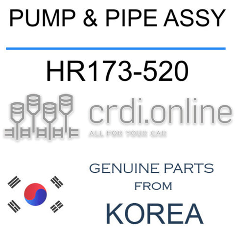 PUMP & PIPE ASSY HR173-520 HR173520 HR173 520