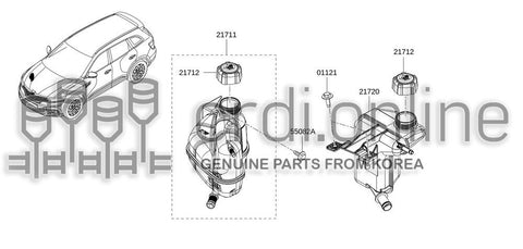 TANK ASSY-RADIATOR RESERVOIR 21711-4BE0A 217114BE0A 21711 4BE0A