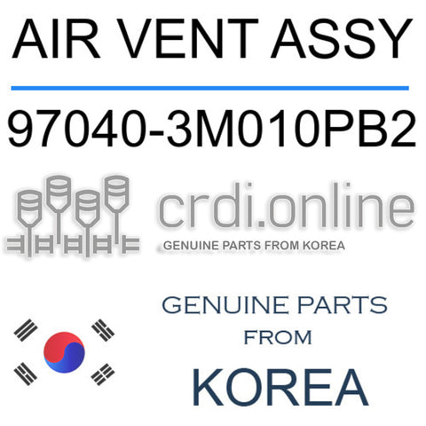 AIR VENT ASSY 97040-3M010PB2 970403M010PB2 97040 3M010PB2