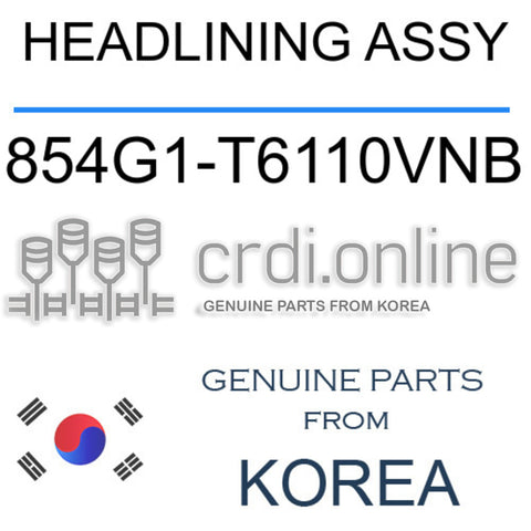 HEADLINING ASSY [ORIGINAL] 854G1-T6110VNB 854G1T6110VNB 854G1 T6110VNB