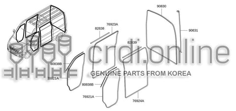 SEAL-FRONT DOOR PARTING 76860-9229R 768609229R 76860 9229R