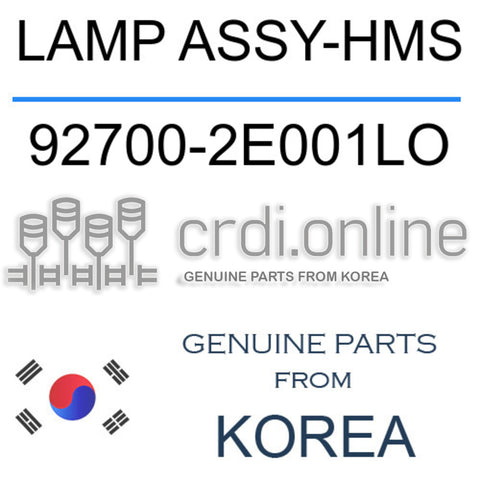 LAMP ASSY-HMS [ORIGINAL] 92700-2E001LO 927002E001LO 92700 2E001LO