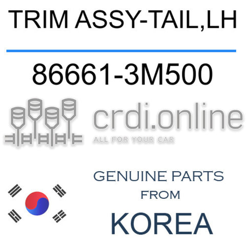 TRIM ASSY-TAIL,LH 86661-3M500 866613M500 86661 3M500