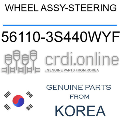 WHEEL ASSY-STEERING [ORIGINAL] 56110-3S440WYF 561103S440WYF 56110 3S440WYF