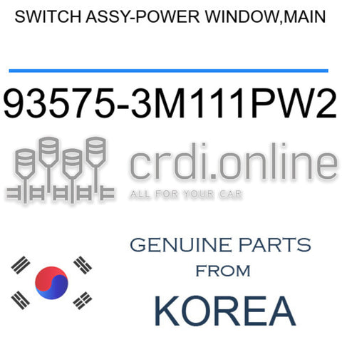 SWITCH ASSY-POWER WINDOW,MAIN 93575-3M111PW2 935753M111PW2 93575 3M111PW2