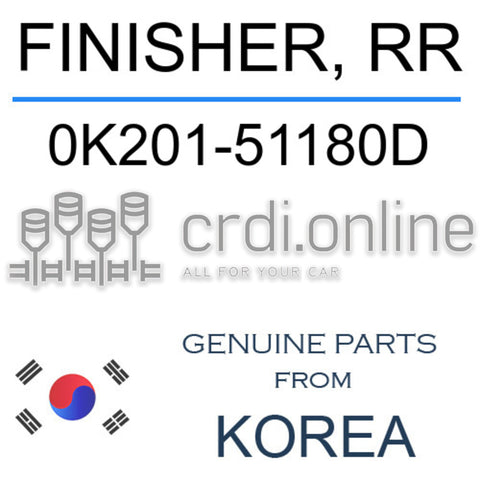 FINISHER, RR [ORIGINAL] 0K201-51180D 0K20151180D 0K201 51180D