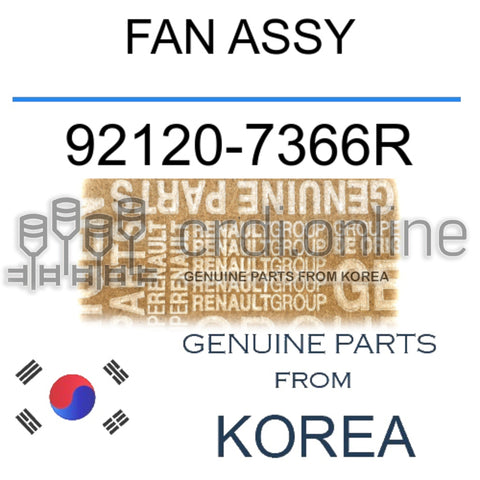 FAN ASSY [ORIGINAL] 92120-7366R 921207366R 92120 7366R