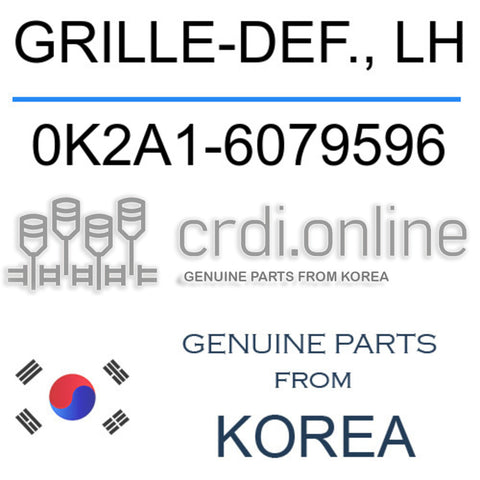 [ORIGINAL] GRILLE-DEF., LH 0K2A1-6079596 0K2A16079596 0K2A1 6079596